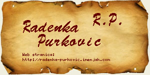 Radenka Purković vizit kartica